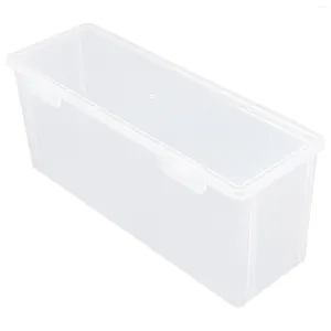 Plates Bread Storage Box Fruit Fresh Keeping Container Rice Holder Fridge Sealing Toast Square Canister Clear