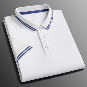 Herren-Poloshirts, Sommer, atmungsaktiv, luxuriöse Herrenhemden, Baumwolle, bestickt, Business-Kurzarm-Top, POLO-Shirt für Herren, lässig, formell, 230703