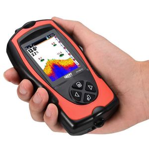 Fish Finder Lucky Wireless Sonar Fish finder Alarm Sensor Water depth fish size with Color LCD Display Pesca Deeper Fish finder fishing lure HKD230703