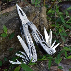 Скабование веревки 14 в 1 открытых инструментов Camping Portable EDC MultiTool из нержавеющей стали складной многофункциональный нож для аварийного выживания Pliers 230701