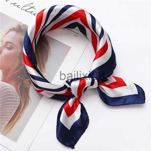 Scarves Women Scarf lady Wraps Elegant Floral Dot Spring Summer silk scarves square Head Neck Hair Tie Band Neckerchief skinny J230703