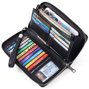 カスタム名ファッションレディースロング高級レザーマルチカード財布RFID大容量ジッパークラッチ銀行カードホルダーオーガナイザー