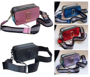 Çok renkli anlık görüntü kamera çantası tasarımcı çanta kadın geniş omuz kayışları zip omuz çantaları cüzdan markaları çıkarılabilir çapraz omuz çantası