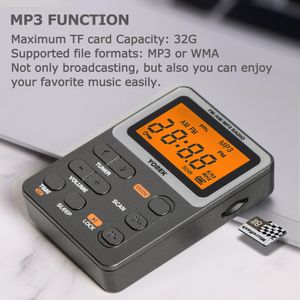 Radio Yorek Pocket AM/FM Portable Radio, bästa mottagning, med hörlurar, MP3 Player Support TF -kort, Mini Digital Walkman Radio