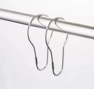 anéis de cortina de chuveiro de metal ganchos mancha polida níquel banho de chuveiro anéis de cortina de banheiro acessórios de cortina de chuveiro jy03
