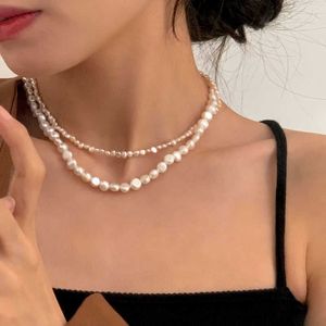 Collane di perline Collana di perle d'acqua dolce naturale di alta qualità per le donne Girocolli di perle irregolari eleganti gioielli di una bella lucentezza 230613