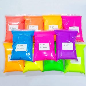 Akrylpulver Vätskor 1KG 2 i 1 Nagelpulver Neon escent Light Collection 12 Färger Dip Glimmer Pigment Art Dipping Tr 51 230703