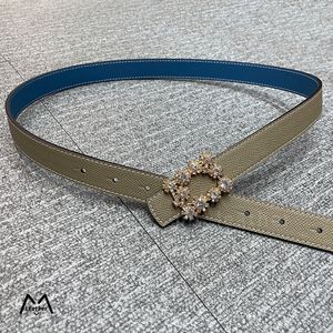 Top quality Women Designer Belts Fashion Luxury Genuine Leather womens Letter Diamonds buckle belt with box Width 2.5cm