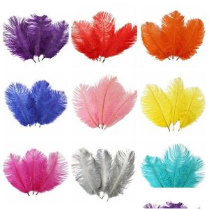 Party Decoration 10-12 Inch Ostrich Feather Plume White Pink Bury Wedding Table Centerpieces Celebrity Wall Decor Drop Delivery Home Dhf3R