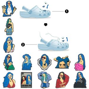 Parti di scarpe Accessori Fascino modello per zoccolo Jibbitz Bubble Slides Sandali Decorazioni in pvc Regalo di compleanno di Natale Bomboniere Blu Otq17