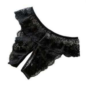 Women's Panties M-4XL Open Crotch Underwear Porn Lace Transparent Women Plus Size G String Crotchless Female Underpants Sex T294C