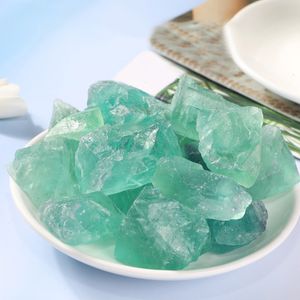 Objetos decorativos Estatuetas 100g Natural Verde Fluorita Cristal Caído Pedra Triturada Cura Jóias Pedras Fazendo Decoração de Casa ou Aquário 230701