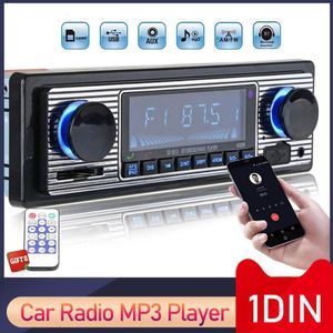 Radio Bluetooth Car Radio Vintage Dual Knob Mp3 Player FM Car Aux Tuner Dinger Retro аксессуары стерео аудио -приемник Classic Player 230701