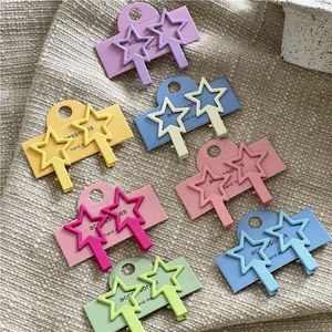 Candy Color Alloy Star Hair Clip Women Girls Trasiga Side Bangs CLIP Sweet Metal Duckbill Clip Headbonad Hårtillbehör