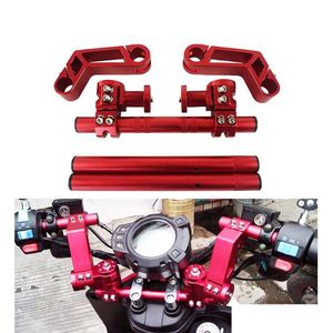 Guiador da motocicleta Cnc ajustável direção guiador 7 8 22mm removível guiador sistema 125cc pit bike sujeira motobike scooter3 d dhsei