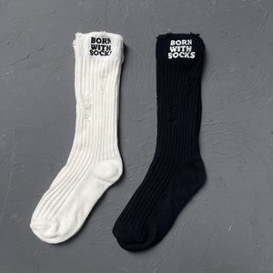 Real Pics Black White Men Women Socks Nice Cotton 2023ss Fashion Sockings