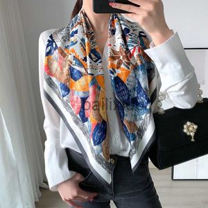 Eşarplar Lüks Kadın Eşarp Moda İpek Kare Eşarp Kadınlar için 90*90cm Boyun Saç Kravat Band Tasarımcısı Yumuşak Neckerchief