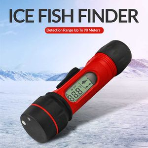 Fischfinder Tragbarer Fischfinder Drahtloses Echolot 0,8–90 m Tiefe Digitaler Griffgeber Sensor Sonar Eisfischen Fischfinder HKD230703