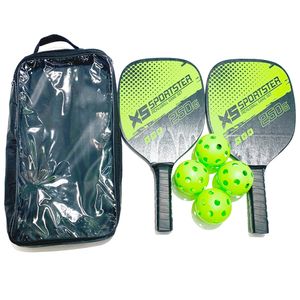 Tennisracketar pickle-boll racket med bollar sporttillbehör pickleball racketer set pickleball paddel uppsättning av 2 racketer och 4 pickleball bollar 230703