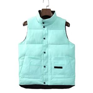 Canadian Goose Waistcoat Feather Material Looke Coat Gray Black and White Blue Fashion Trend Coat Gilet Size XXL 07