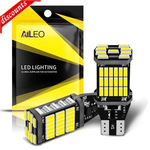 Nuovo AILEO 2PCS T15 W16W 921 912 T16 902 Lampadine a LED ad alta potenza 45pcs 4014SMD Super Bright 1200LM Sostituire per luce di retromarcia per auto bianca