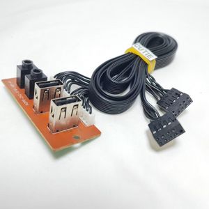 9PIN 2-портовой двойной USB 2.0 9P 3,5 мм HD Audio Spocket interface Интерфейс удлинительная шар