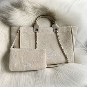 Bolsa de praia de grife 38 cm bolsa de compras 10A sacolas de luxo bolsas de ombro de grife com caixa C128