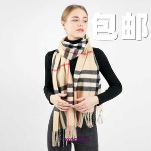 Designer Luxury Bur Home scarves for sale Checkered Scarf Women's Winter Warmth Thickening Classic British Wool Cashmere Autumn and Men's