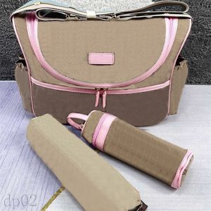 Borse per pannolini per neonato grande borsa mamma di design rosa bron plaid impilatori di pannolini tinta unita pochette da viaggio in nylon zaino da donna designer conveniente XB049 Q2