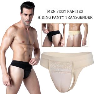 Brustform Männer Sissy Fake Vagina Camel Toe Höschen versteckt Gaff Panty Tanga für Transgender Crossdresser Shemale 230703