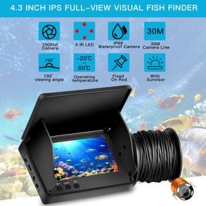 Fish Finder HD Fish Finder Underwater 30M Fishing Camera Rechargeable Water Depth Echo Sounder Fishing Instrument Equipment Fishfinder HKD230703