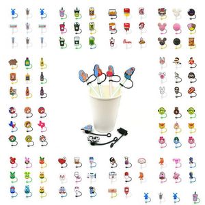 Cannucce 100Pcs Custom St Toppers Er Stampi Bad Bunny Charms Riutilizzabile Splash Proof Dust Plug Decorativo 8Mm Cup Per il commercio all'ingrosso Dhbwo