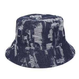 Denim Distressed Bucket Hat for Women Girls Washed Cotton Packable Summer Beach Sun Caps Travel Free Shipping