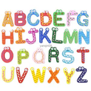 26 個磁気学習アルファベット文字冷蔵庫マグネット冷蔵庫ステッカー木製教育子供のおもちゃ子供のため L230626
