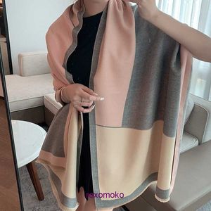 Designer Luxury H Home scarves for sale 2023 New Imitation Cashmere Scarf Autumn and Winter Womens Panel Extended Jacquard Warmth Thickened Tassel Double Side