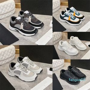 2023-Designer Calfskin Sıradan Ayakkabı Yansıtıcı Spor Ayakkabıları Vintage Süet Deri Eğitimler Moda Ayakkabıları Eğlence Ayakkabı Platformu Dantel Up Kadınlar Erkek Sneaker