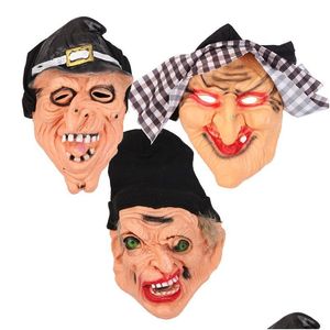 Festmasker Halloween Skräck Häxmask Skrämmande Svart Sjal Sile Cosplay Devil Drop Leverans Hemma Trädgård Festliga Tillbehör Dhjcy