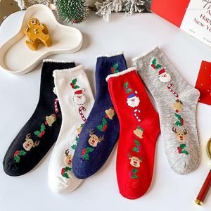 Frauen Socken Rot Weihnachtsmann Urlaub Baumwolle Strümpfe Kinder Mittelrohr Herbst Und Winter Weihnachtsgeschenk