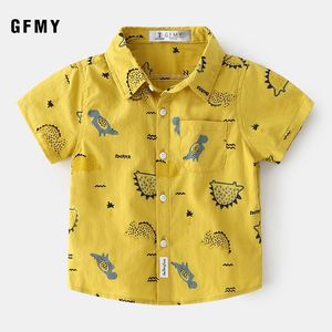 T-Shirts Gfmy 2020 Sommer Neue Fashion Kinder Jungen Kurzarm Shirts Baby Cartoon Baumwolldünnen Style Button Teenage Boy Tops 26 Jahre