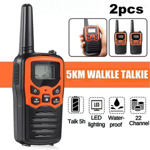 Tırmanma Halatları 2pcs Walkie Talkie Handheld Radio 22 Kanallar Set 10 km UHF 400 470 MHz Çift Band Walkie Talkies Mini İletişim Alıcı -Vereni 230701