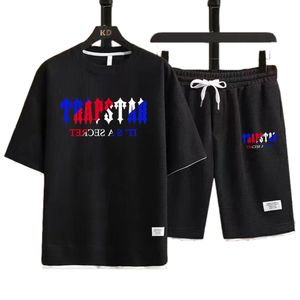 Summer Men's Tracksuit Fashion TRAPSTAR Brand Tracksuit Men Short Sleeve T Shirts Sport Shorts Suit Men Casual Men Clothing Mens Joggers Sets