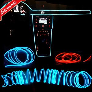 Yeni Sıcak Satış 1m/2m/3m/5m araba iç aydınlatma LED şerit dekorasyon çelenk tel halat tüp hattı esnek neon ışıkları usb sürücü ile