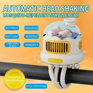 Automatic Shaking Head Stroller Fan, Battery Capacity 3600mah, Voltage 3.7v, Output Power 3.5w, Multi-functional Tripod, Three Wind Speeds Can Be Adjusted