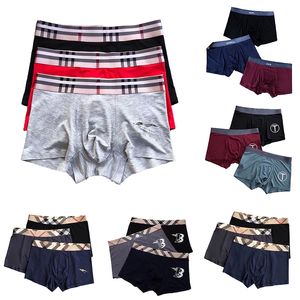 Mens Underwears Designers B Fashion Breathable Boxer Mans Underpants Classic Letter Sexy Tight Waist Men Underwear 3 pieces per box