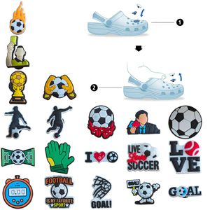 Peças de sapato acessórios padrão pingentes sapatos chinelos decoração para cross soccer pingentes tamancos drop delivery ot18d