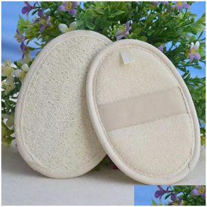 Bath Brushes Sponges Scrubbers Soft Exfoliating Natural Loofah Sponge Pad Remove The Dead Skin Pads Tools Drop Delivery Home Gard Dhe5I