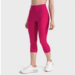 LU-65 Align Capris Yoga Leggings Gym Clothes Women Sports Underwears High Elastic Exercise Fitness Pants Tights2577