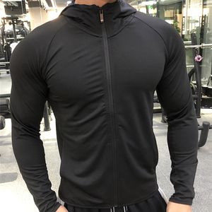 Giacche da esterno Felpe con cappuccio Autunno Inverno Felpe con cappuccio Camicia sportiva Uomo Cappello Cerniera Giacche da corsa Fitness Palestra Abbigliamento sportivo Sport Top Abbigliamento sportivo da uomo 230701