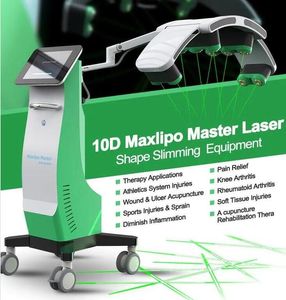 Original MAXlipo Master viktminskning Smärtfri fettborttagning bantningsmaskin 10D Green Lights Kalllaserterapi skönhetsutrustning LIPO laser Smal enhet