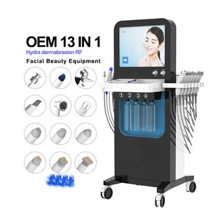 13 In 1 RF EMS Cilt Sıkma Peel Dermabrazyon Yüz Temizleme Vakum Hydra Yüzleri Güzellik Makinesi